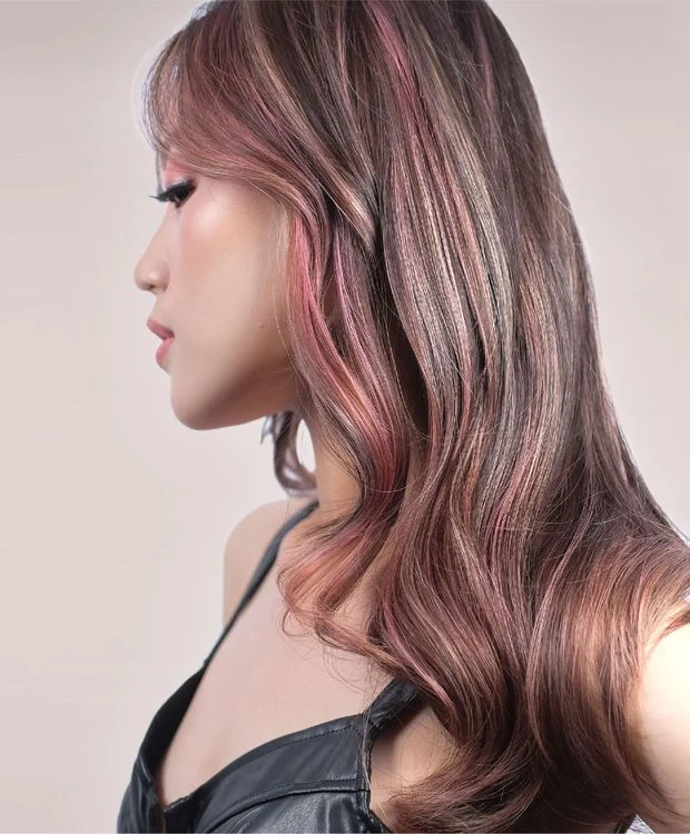 Rose gold balayage colour by Sinergia Beauté